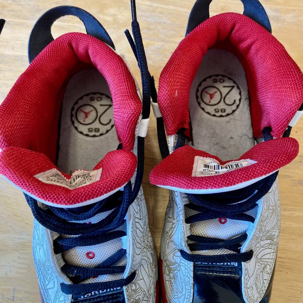 Nike Air Jordan Dub-Zero, White/Black/Red, 5.5Y/6.5 WMS